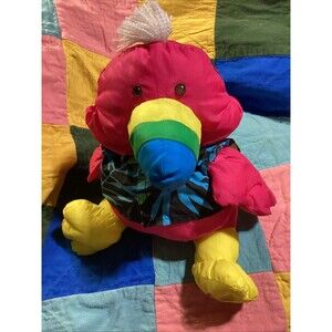Fisher Price Pufalump Toucan 15" Tropical Hawaiian Bird Flamingo Vintage 1987